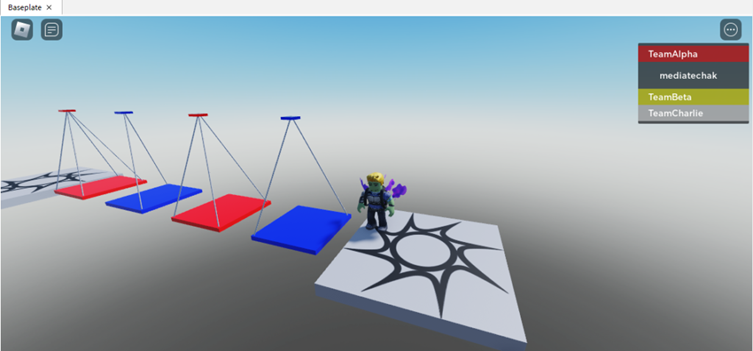 Setup akhir checkpoint tambahan di Roblox Studio